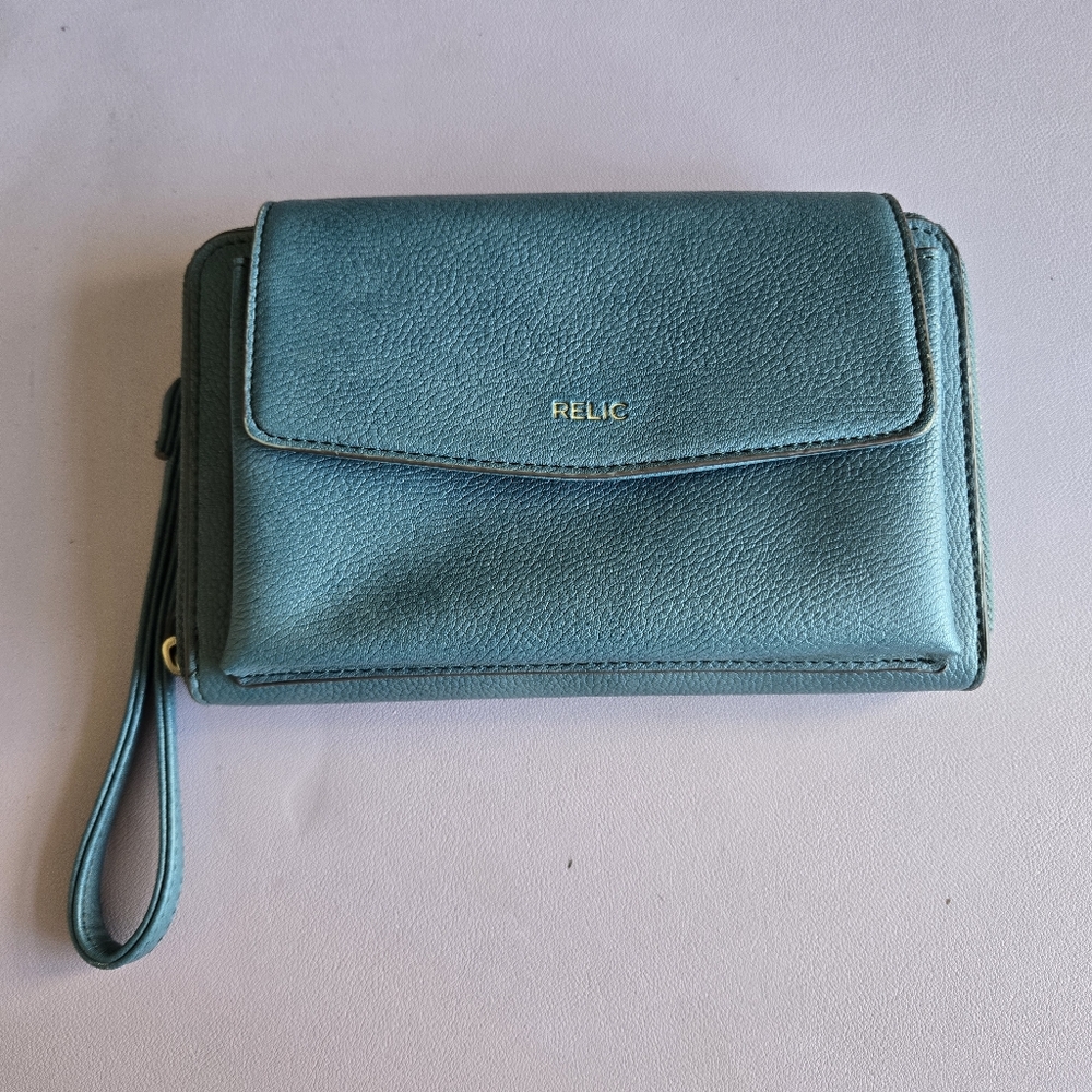 Relic Teal Handbag Purse Wallet Wrislet Women's Minimalist Travel Casual